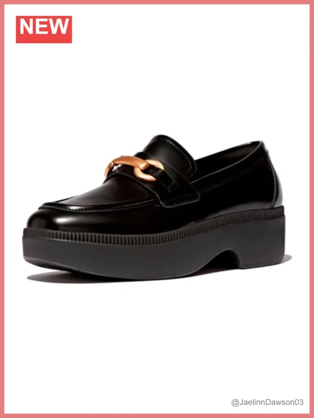 FitFlop Women's F-luma Chunky-Snaffle Box-Leather Demi-Wedge Loafers